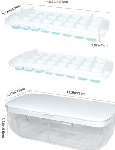 Ice Cube Tray With Lid - 48 Cubes