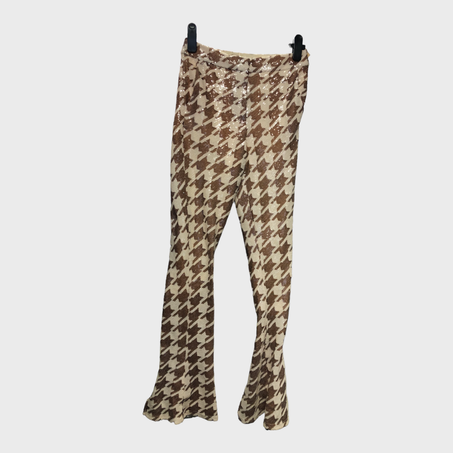 Womens Sequin Patterned Flares