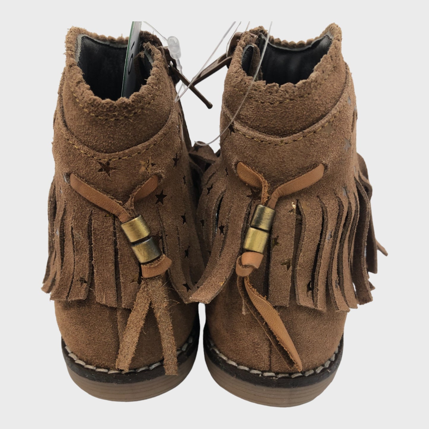 Girls Suede Fringed Ankle Boots