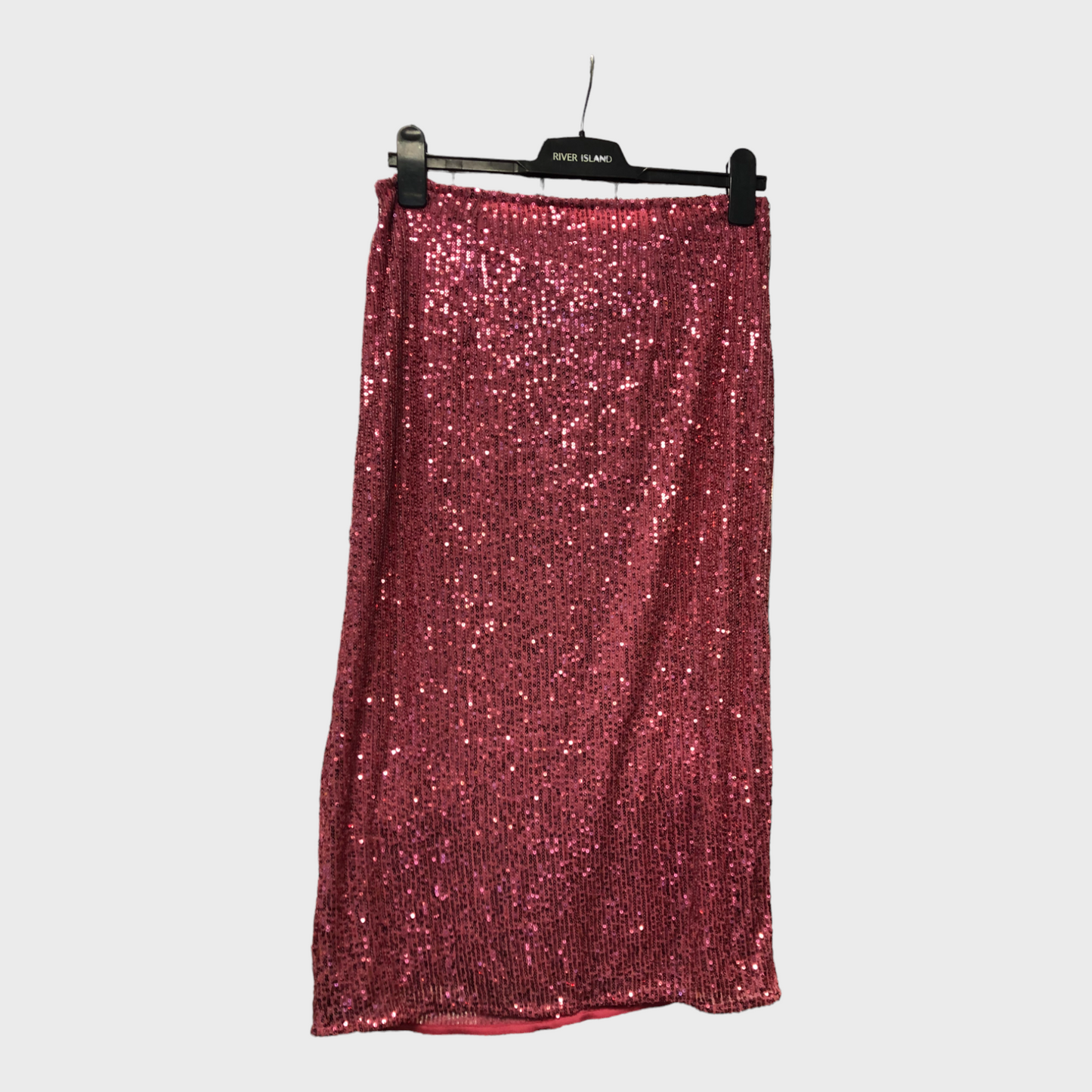 Womens Pink Sequin Skirt