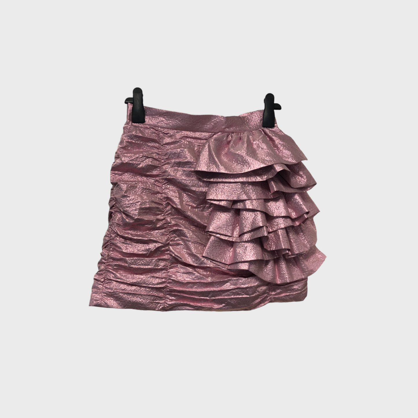 Womens Pink Ruffle Skirt