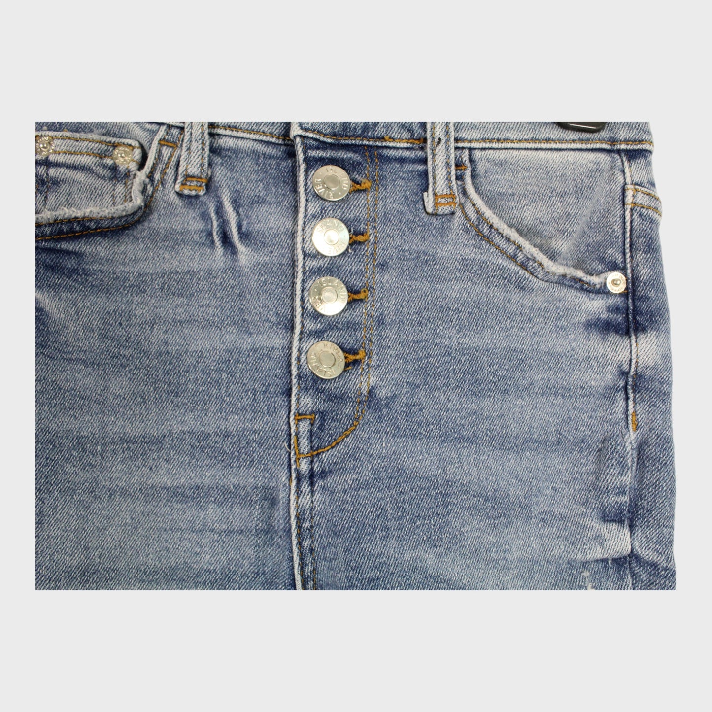 Women's Button Fly Distressed Skinny Jeans