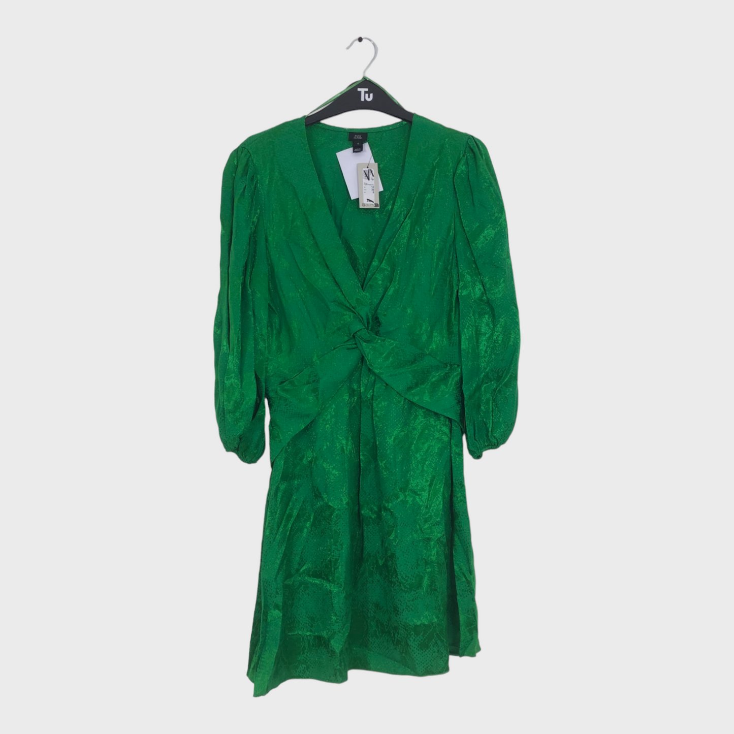 Womens Green Animal Print Dress