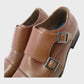 Men's Peter Werth Leather Shoes with Buckles Tan Size 9 UK