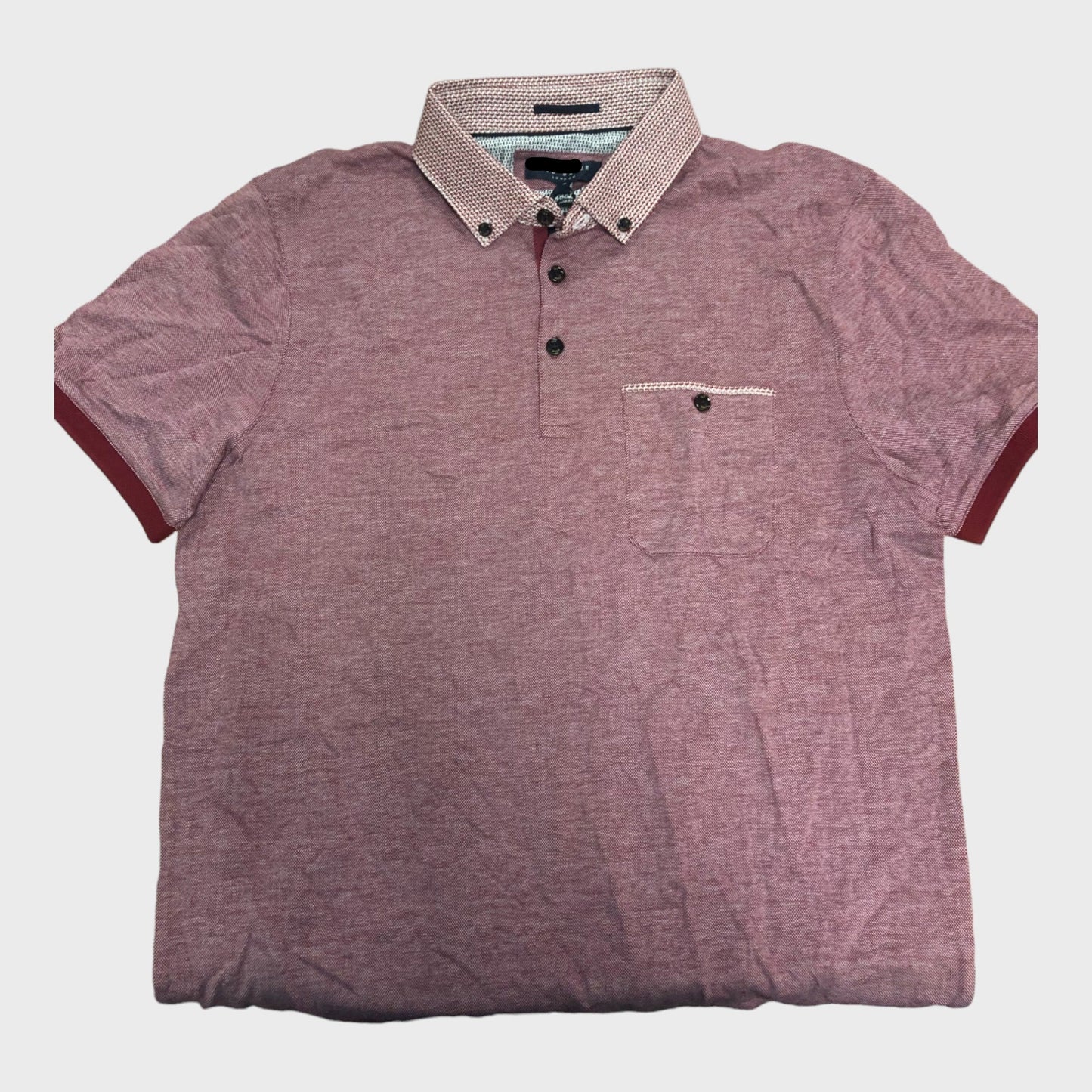 Designer Patterned Collar Polo Shirt