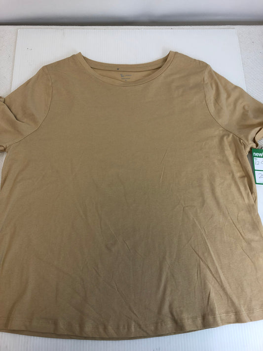 Women's Plain T-Shirt Beige