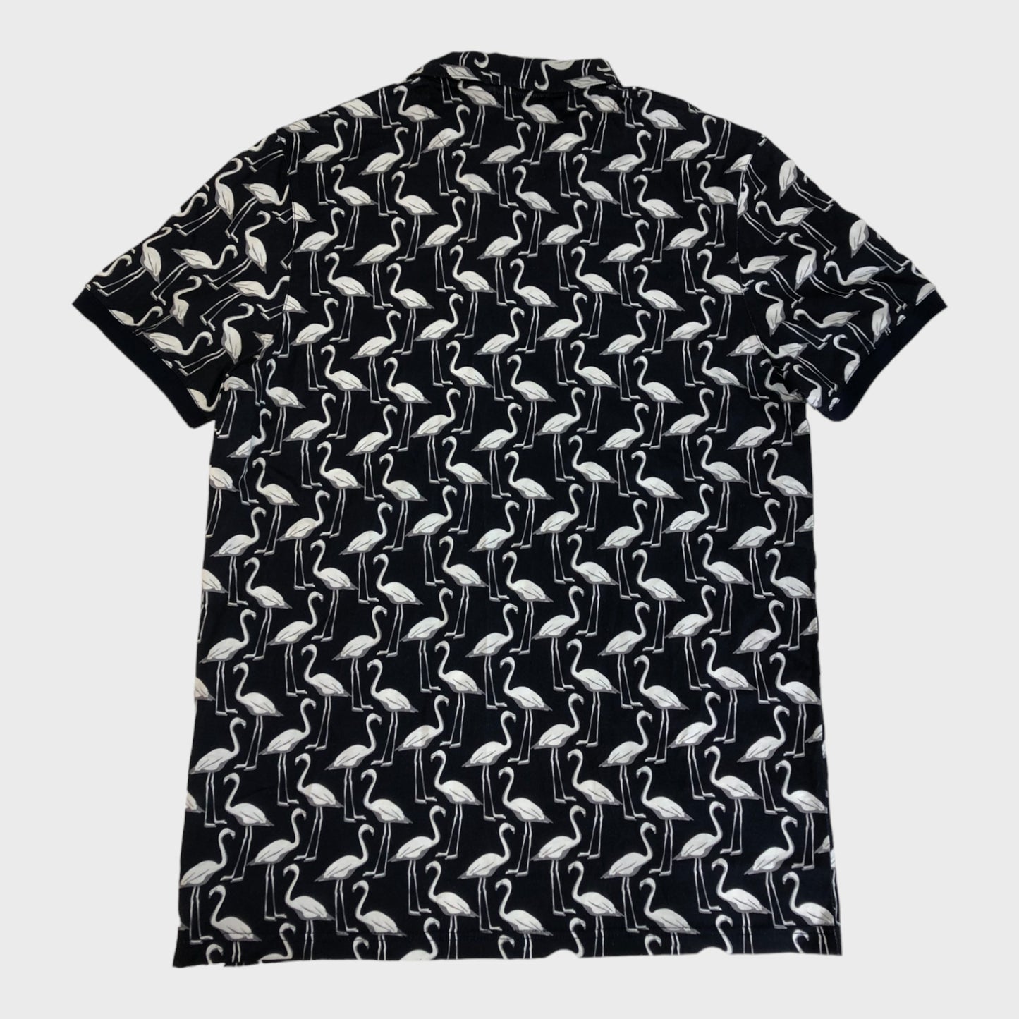 Designer Flamingo Print Polo Shirt