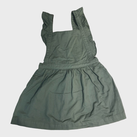 Girl's Green Pinafore Dress