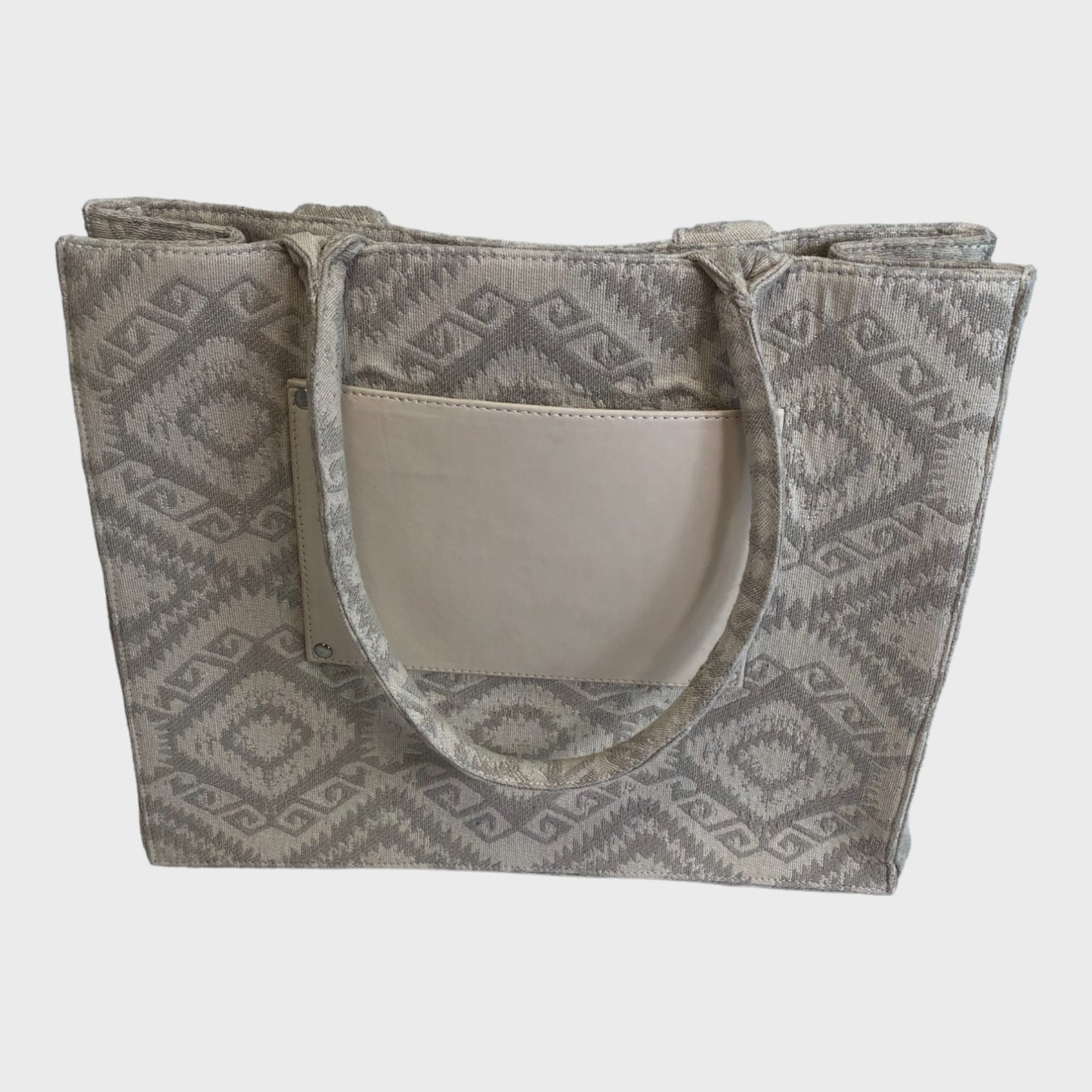Canvas Geometric Shopper Bag