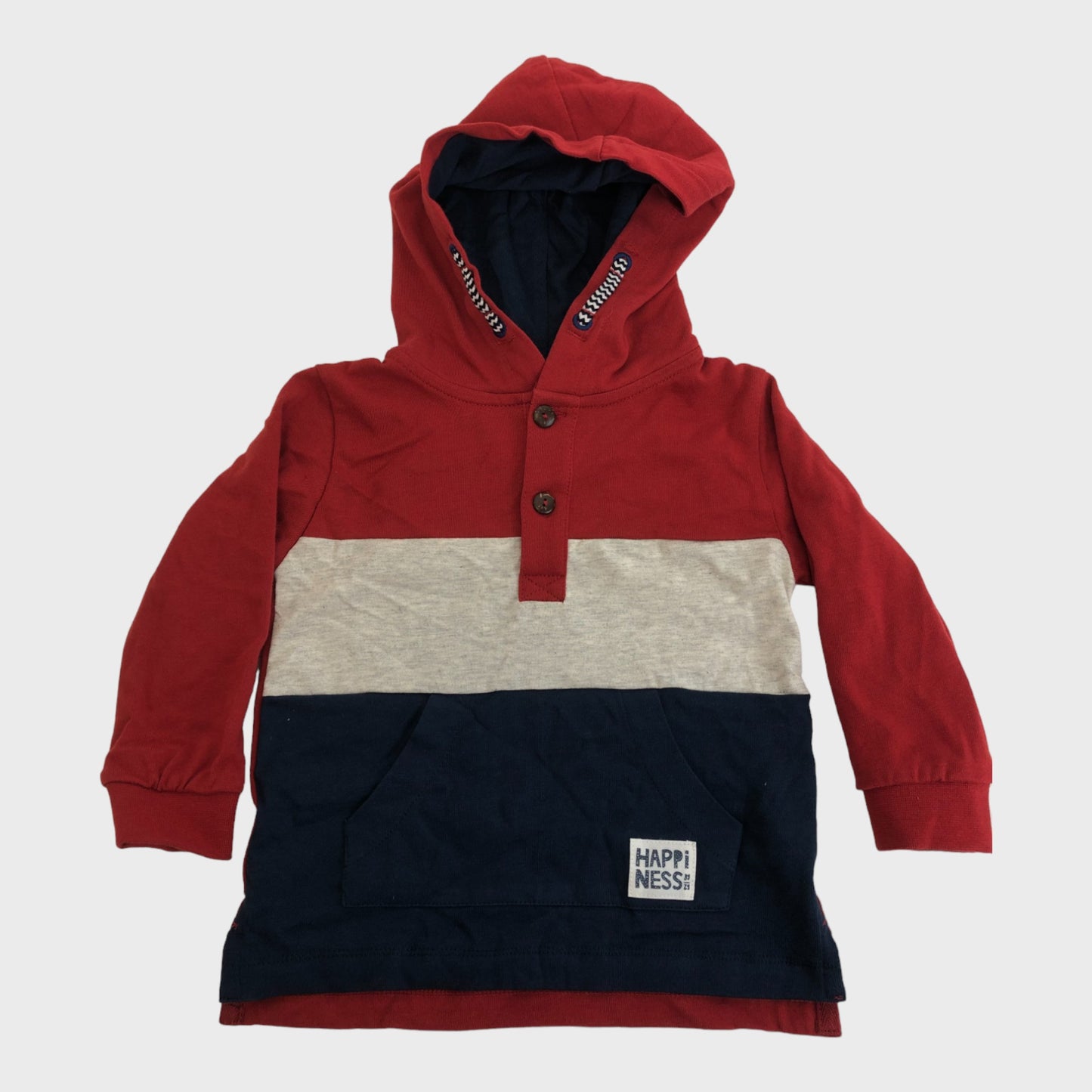 Kid's Red Tri-Colour Hoody