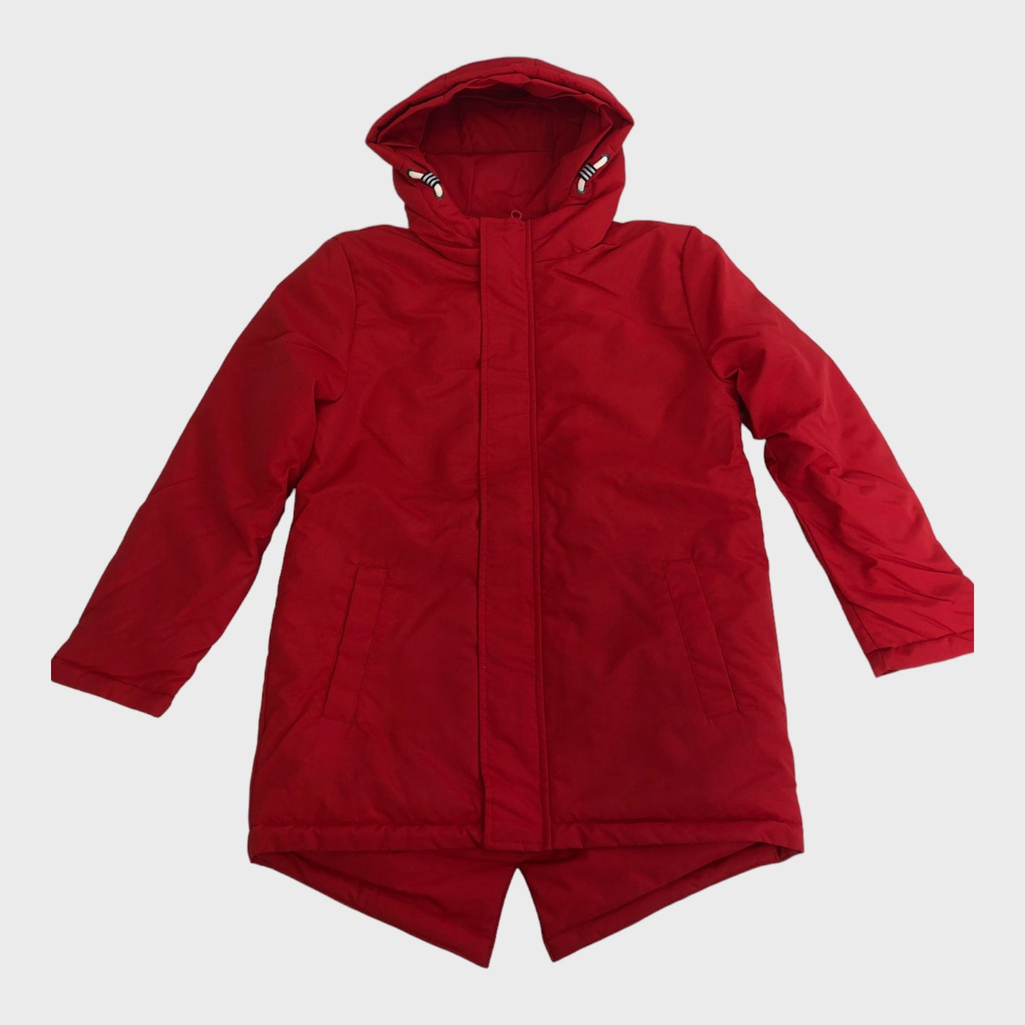 Kid's Red Padded Coat with Rear Print