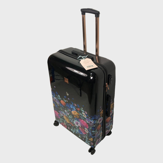 Floral Print Large Four Wheeled Hard Suitcase