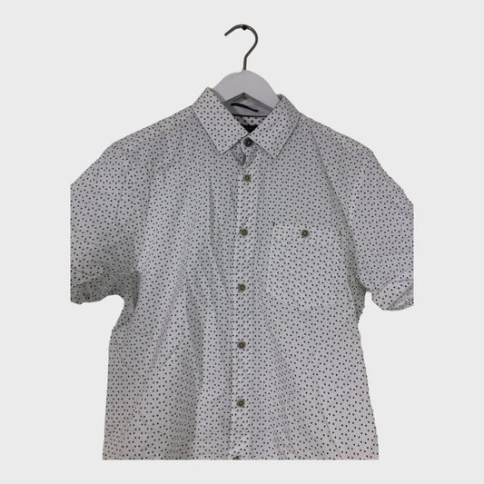 Men's Designer Short Sleeve Shirt - Triangle Print