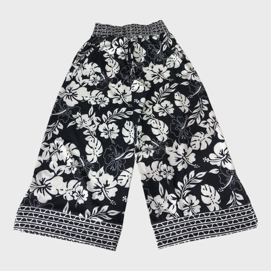 Women's Hibiscus Print Cropped Trousers