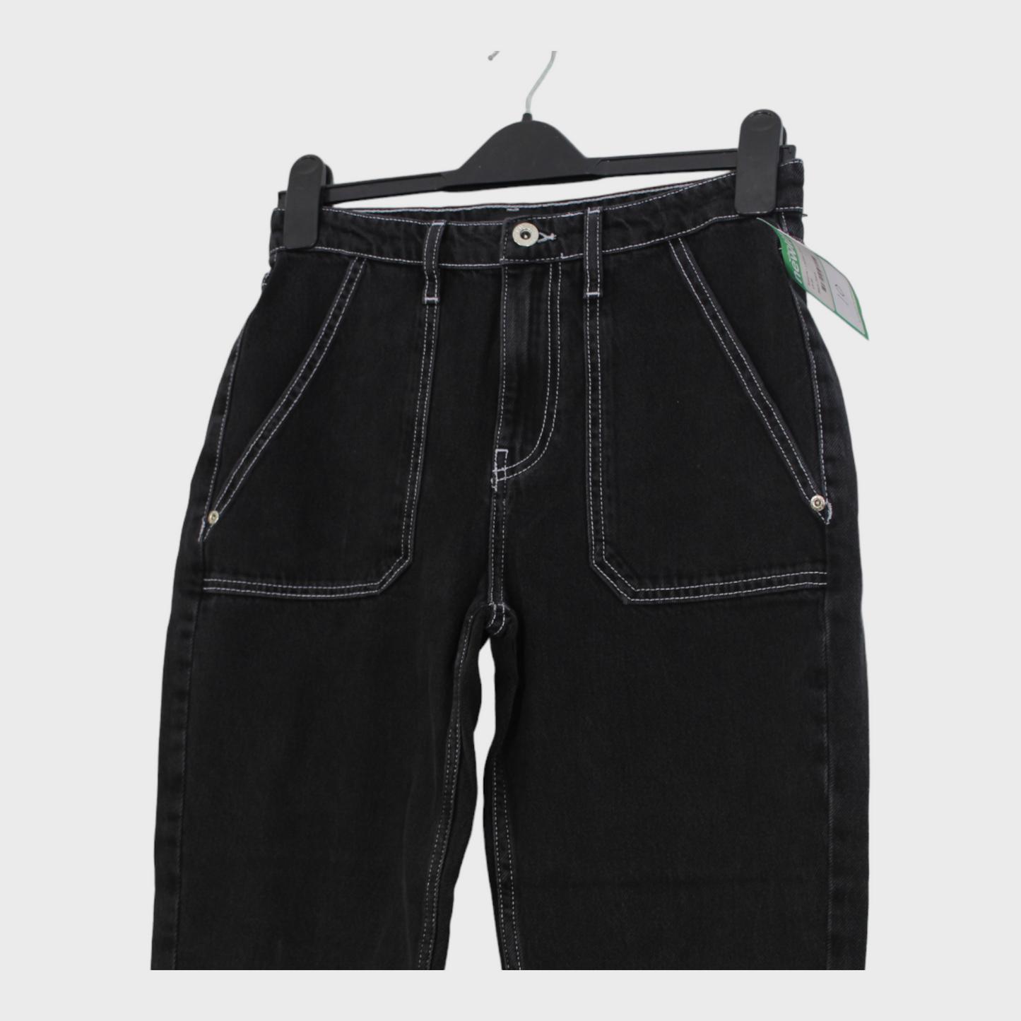 Womens Black Jeans With Contrast Stitching