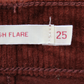 Women's 70's High Flare Corduroy Jeans Brown Size 25" Waist - Fits Size 6 UK