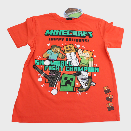 Kids Minecraft Christmas T-shirt