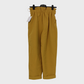 Womens Mustard Paperbag Trousers