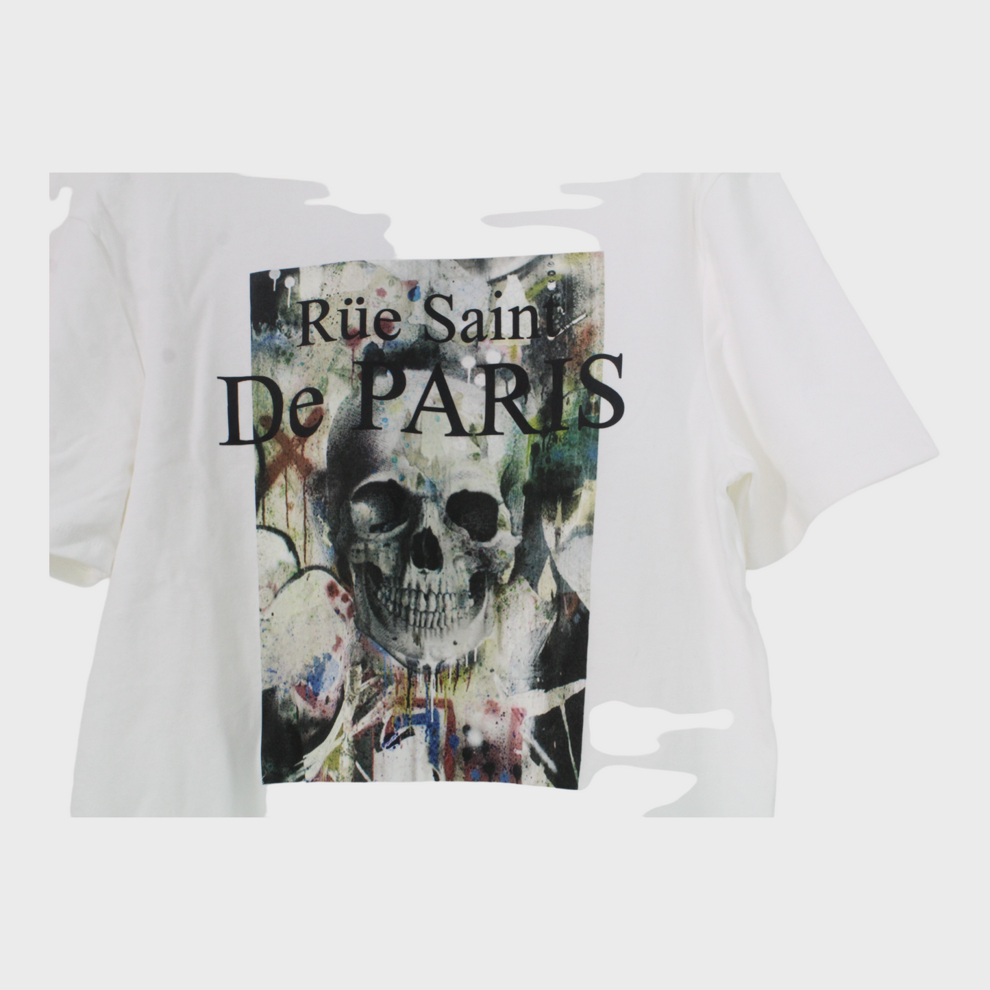 Mens Skull Print T-shirt - XS