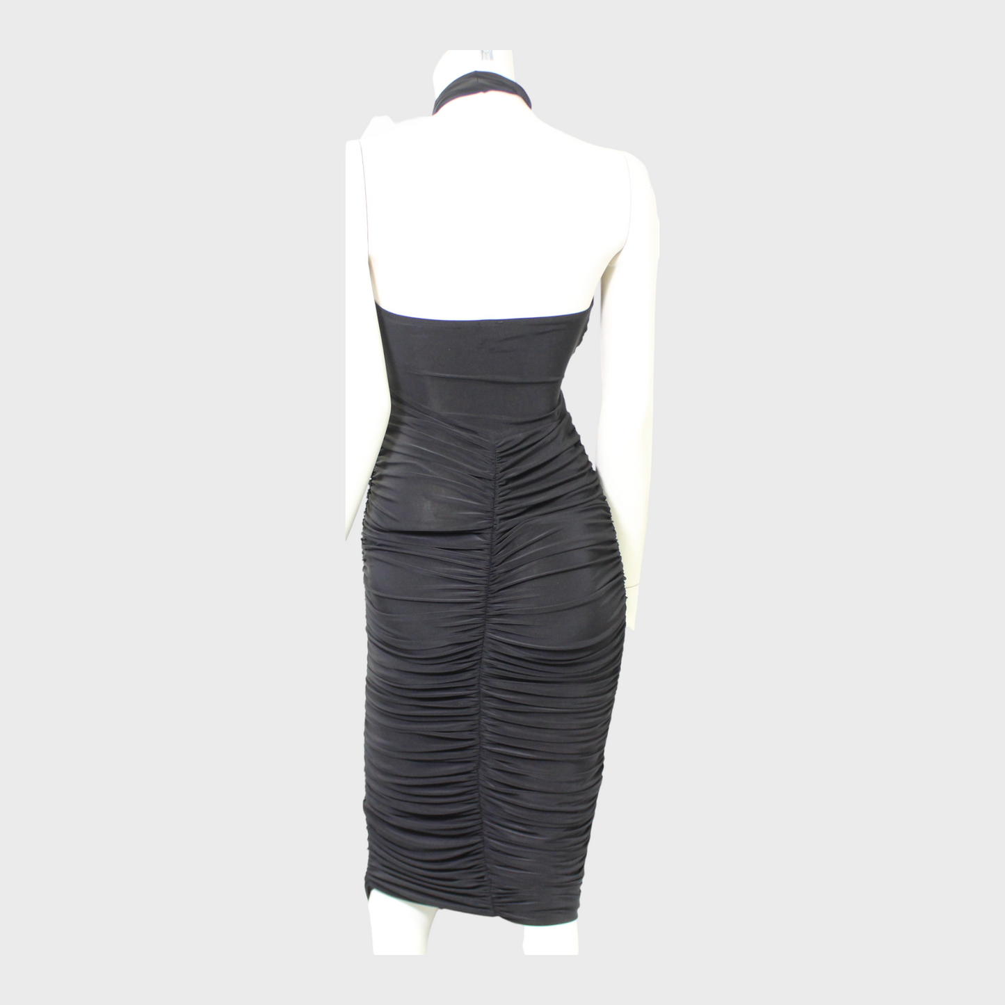 Women's Black Bodycon Midi Dress