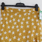Women's Golden Yellow Star Print Frill Midi Skirt