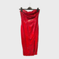 Womens Red Bandeau Dress