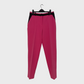 Womens Fuchsia And Black Tailored Fit Trousers