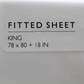 Marlow 300 Thread Count Cotton Sateen King Size Fitted Sheet White