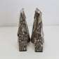 Beige/Brown Snakeskin Ankle Boots Size 4 UK and 6 UK Wide Fit